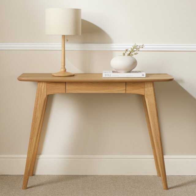 Habitat Fenly Console Oak Veneer Desk - Natural - image 1