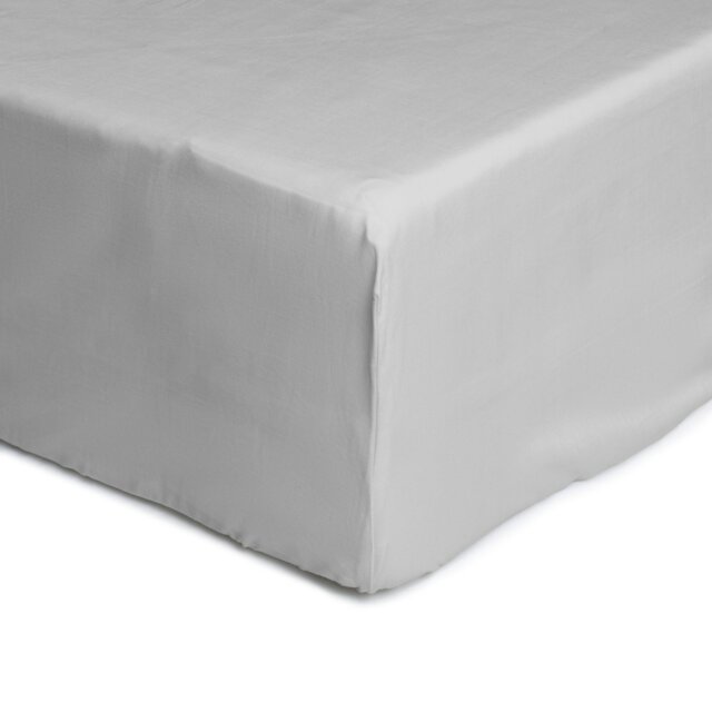 Habitat Anti-Microbial Cotton Grey Fitted Sheet - Superking - image 1