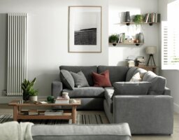Habitat Elmdon Fabric Left Hand Corner Sofa - Grey - thumbnail 2