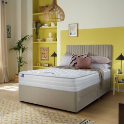 Silentnight Knightly Luxury 2000 Pocket Kingsize 2 Drawer Divan Bed - Sandstone