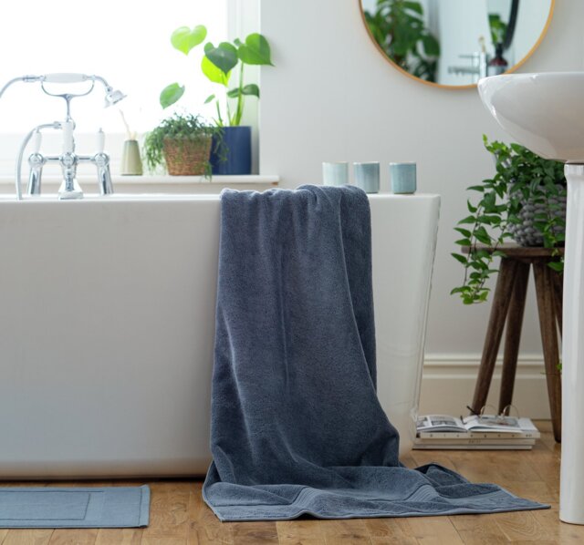 Habitat Egyptian Cotton Bath Towel - Rustic Blue - image 1