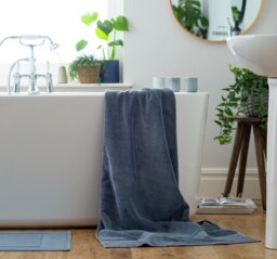 Habitat Egyptian Cotton Bath Towel - Rustic Blue - thumbnail 1
