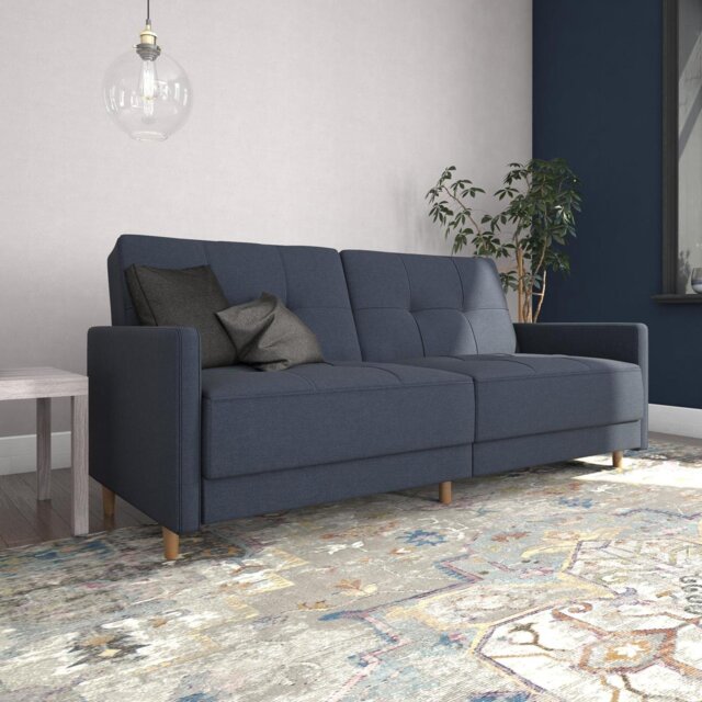 Dorel Andora Fabric Coil Sofa Bed - Navy Blue - image 1