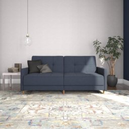 Dorel Andora Fabric Coil Sofa Bed - Navy Blue - thumbnail 2