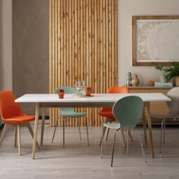 Habitat Sylas Extending 6-8 Seater Dining Table- White & Oak