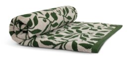 Habitat x Morris & Co. Rosehip Bath Sheet - Green -150x100cm - thumbnail 1
