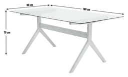 Habitat Zela Glass 6 Seater Dining Table - Walnut - thumbnail 2