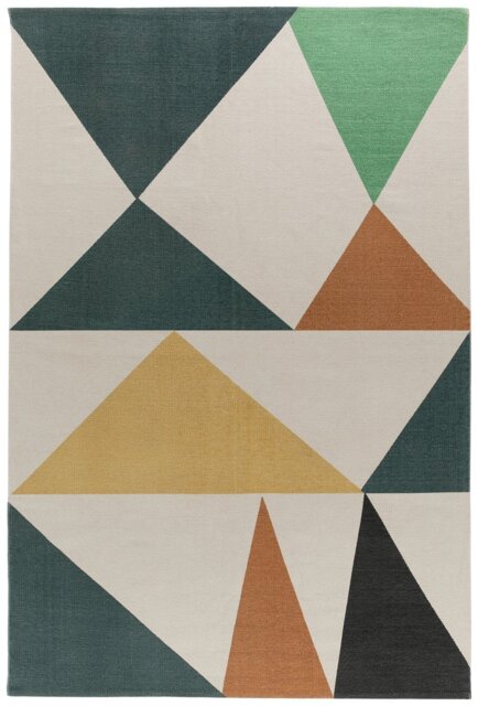Habitat Tate Geometric Cotton Flatweave Rug - 140x200cm - image 1