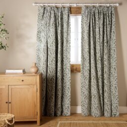 Argos Home Foliage Jacquard Pencil Pleat Curtains - Green -117x137cm