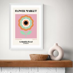 East End Prints Columbia Market White Frame Art Print - A2 - thumbnail 1