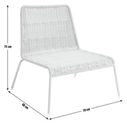 Habitat Sona Rattan Effect Garden Chair - Blue - thumbnail 2