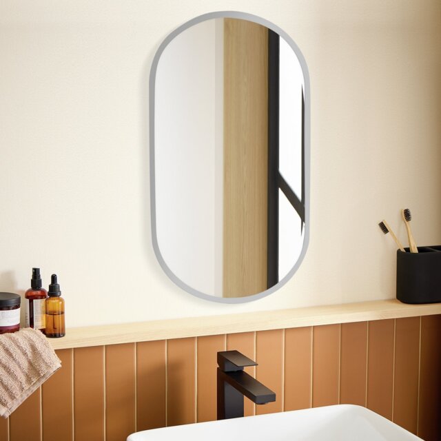Argos Home Oval Bathroom Wall Mirror - 60x30cm - image 1