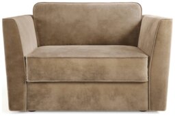 Jay-Be Elegance Velvet Cuddle Chair Sofa Bed - Beige - thumbnail 1