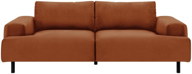 Habitat Julien Velvet 3 Seater Sofa - Orange - image 1