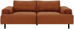 Habitat Julien Velvet 3 Seater Sofa - Orange - thumbnail 1