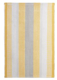 Habitat Horizontal Stripe Tufted Cotton Bath Mat - Mustard