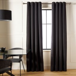Habitat Blackout Eyelet Curtains - Black - 168x137cm