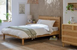 Habitat Eave Bamboo Kingsize Bed Frame - Natural - thumbnail 1