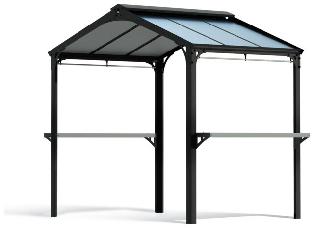 Palram Canopia Black Garden Austin BBQ Gazebo 6 x 8ft - image 1