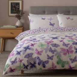 Argos Home Watercolour Butterflies Bedding Set - Superking - thumbnail 1