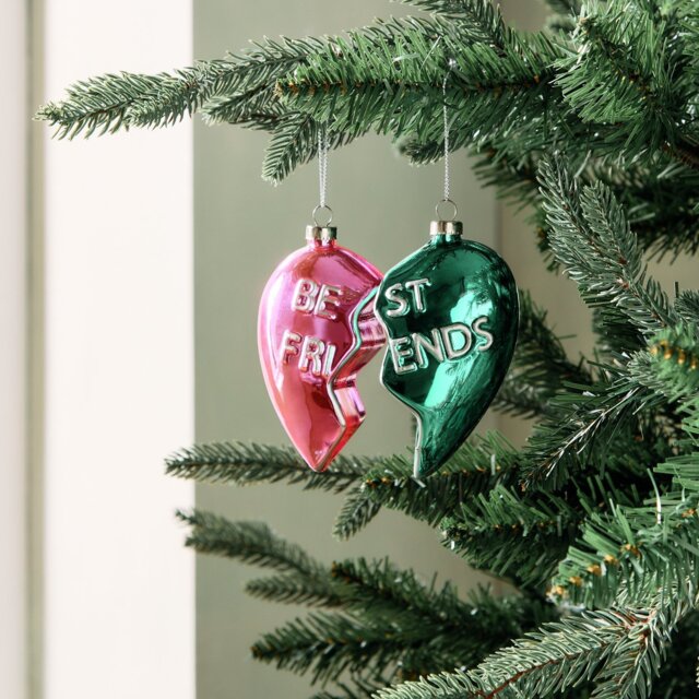 Habitat Single Best Friends Heart Christmas Ornaments - image 1