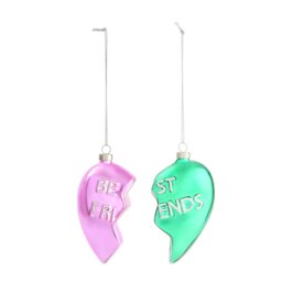 Habitat Single Best Friends Heart Christmas Ornaments - thumbnail 2