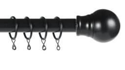 Argos Home Black Extendable Curtain Pole - 110 cm - 300 cm - thumbnail 1
