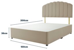 Silentnight Kingsize Divan Bed Base - Sandstone - thumbnail 2
