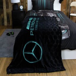 Mercedes F1 Fleece Throw - Black - 150x100cm - thumbnail 1