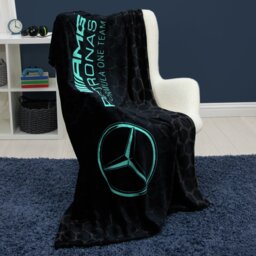 Mercedes F1 Fleece Throw - Black - 150x100cm - thumbnail 2