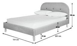 Habitat Elin Small Double Fabric Bed Frame - Yellow - thumbnail 2
