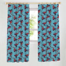 Marvel Spider Man Kids Pencil Pleat Curtains - Blue - 168x183cm - thumbnail 1