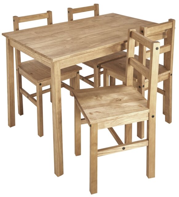 Argos Home Raye Light Wood Dining Table Light Wood Chair by