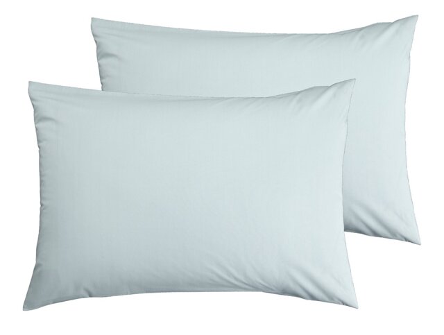 Habitat Cotton Rich 180 TC Standard Pillowcase Pair-Duck Egg - image 1