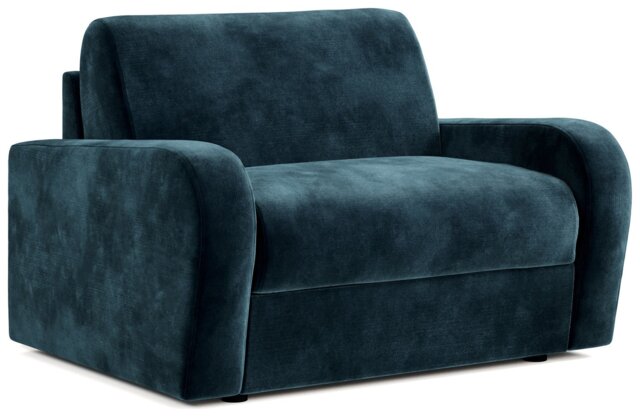 Jay-Be Deco Velvet Love Chair Sofa Bed - Ink Blue - image 1