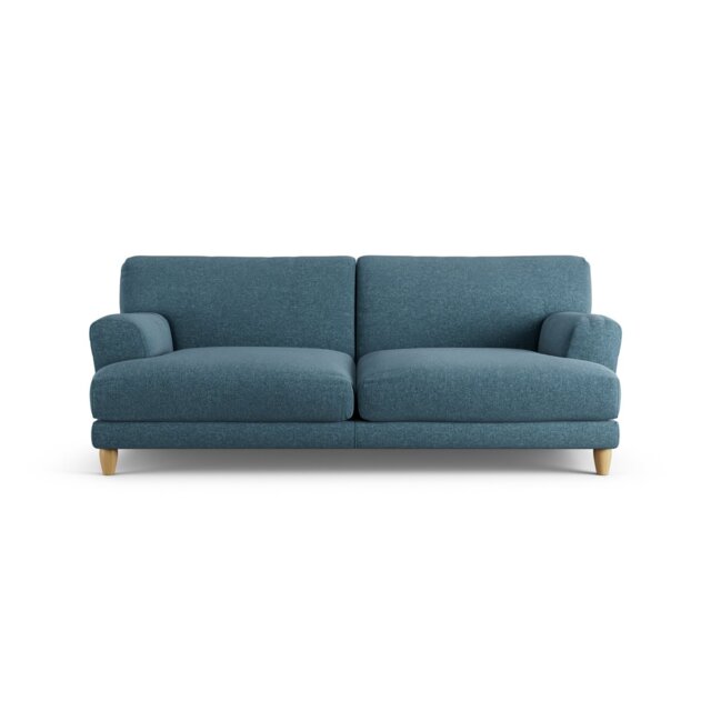 Habitat Askem Fabric 3 Seater Sofa - Blue - Ash Leg - image 1