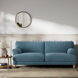 Habitat Askem Fabric 3 Seater Sofa - Blue - Ash Leg - thumbnail 2
