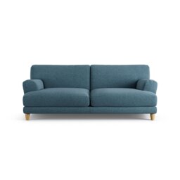 Habitat Askem Fabric 3 Seater Sofa - Blue - Ash Leg - thumbnail 1
