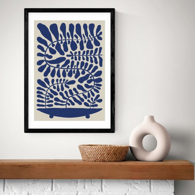 East End Prints 100 Leaved Plant Black Frame Art Print - A2 - image 1