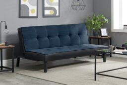 Birlea Aurora Clic Clac Velvet Sofa Bed - Midnight Blue - thumbnail 2