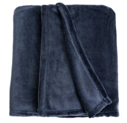 Argos Home Fleece Throw - Navy - 125X150cm - thumbnail 2