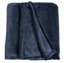 Argos Home Fleece Throw - Navy - 125X150cm