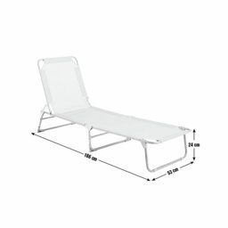 Habitat Folding Metal Sun Lounger - Green - thumbnail 2