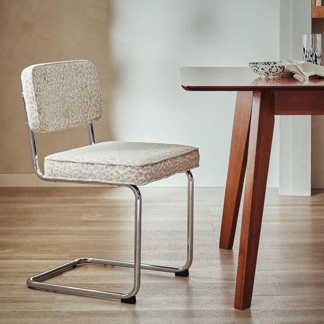 Habitat Enzu Metal Dining Chair - Leopard - image 1