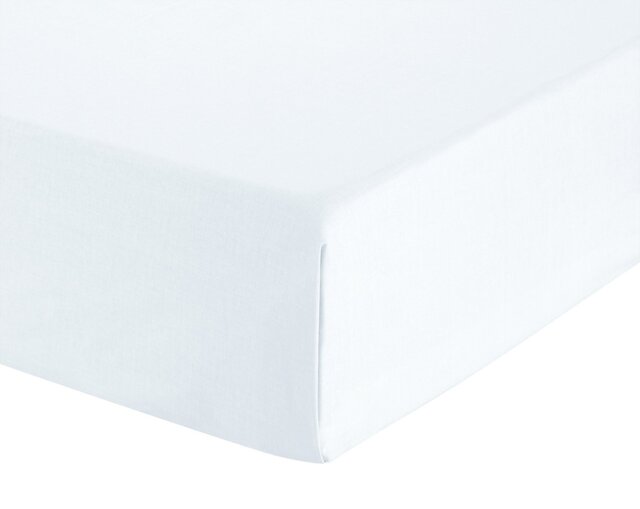 Habitat Cotton Rich 180 TC Plain White Flat Sheet - Double - image 1