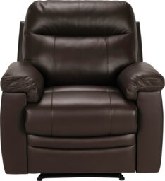 Argos Home Paolo Leather Mix Manual Recliner Chair - Brown
