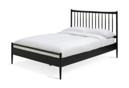 Habitat Chiltern Spindle Kingsize Wooden Bed Frame - Black - thumbnail 1