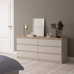 Furniture To Go Naia 6 Drawers Chest - Natural - thumbnail 1
