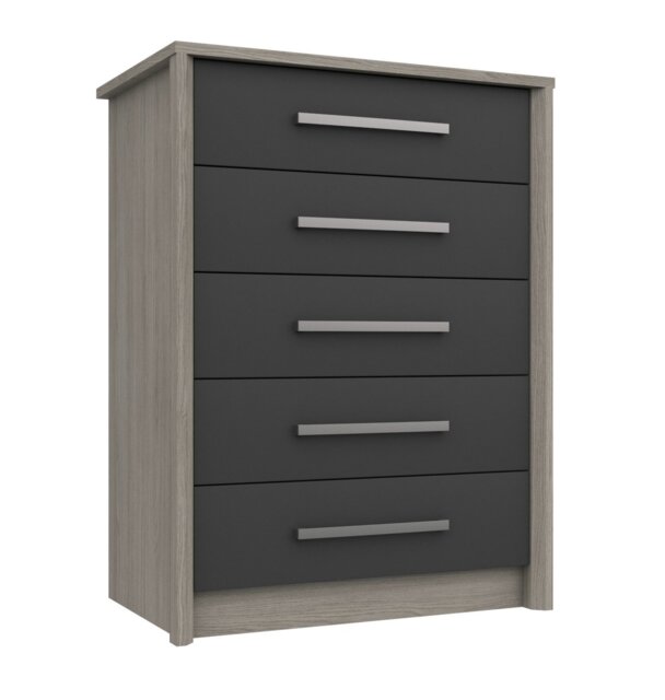 Grasmere 5 Drawer Chest - Dark Grey - image 1