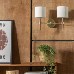 Habitat Century Wood 2 Light Wall Light - Walnut - thumbnail 2